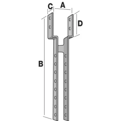 Support De Faîtage SF Largeur 40 Mm Simpson Strong-Tie SF/2840 -Boutique du manoir p210669 pic2