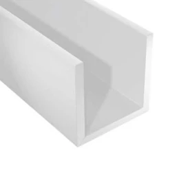 Profilé U En PVC Blanc CQFD - Largeur 18 Mm - Hauteur 10 Mm - Longueur 2.6 M 2050-24 -Boutique du manoir p240408