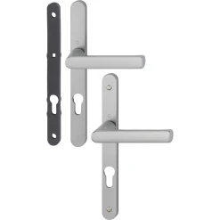 Poignée De Porte Sur Plaque Clé En I Hamburg Hoppe Aspect Inox 11748199