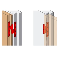 Torbel Paumelle Coudée 90° Bouts Ronds Droit Acier Zingué Blanc 140x60x70 Mm