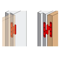 Torbel Paumelle Coudée 90° Bouts Ronds Gauche Acier Zingué Blanc 110x60x70mm