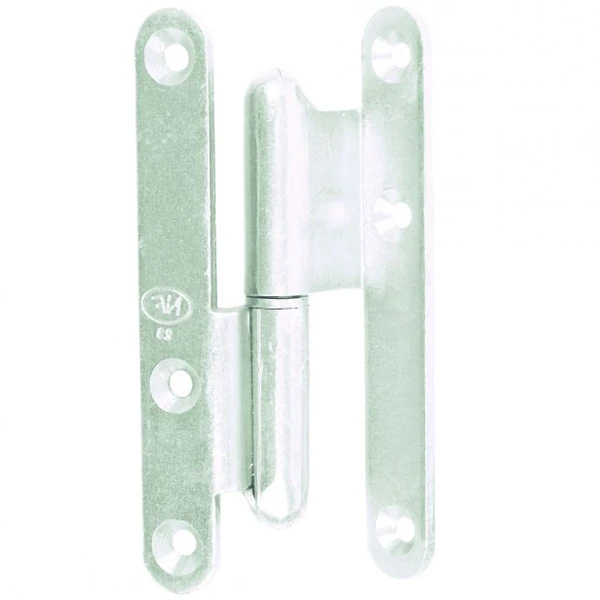 Torbel Paumelle Coudée 90° Bouts Ronds Gauche Acier Zingué Blanc 110x70x80 Mm 2 Torbel Paumelle Coudée 90° Bouts Ronds Gauche Acier Zingué Blanc 110x70x80 Mm - Image 2