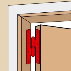 Clemenson Industrie Paumelle Picarde Clémenson Gauche Acier Brut Bague Laiton - 190 X 80 Mm -Boutique du manoir pic2