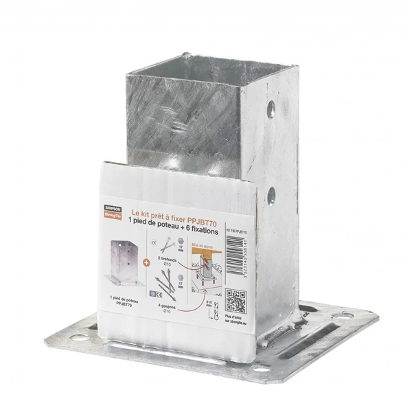 Simpson Strong-Tie Pied De Poteau Carré Sur Platine Largeur 91 Mm Hauteur 150 Mm 1 Simpson Strong-Tie Pied De Poteau Carré Sur Platine Largeur 91 Mm Hauteur 150 Mm