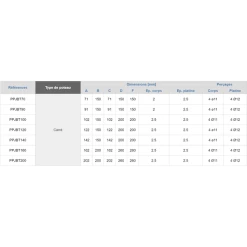 Pied De Poteau Carré Sur Platine 120 Simpson Strong-Tie PPJBT120 -Boutique du manoir pieds 2 1