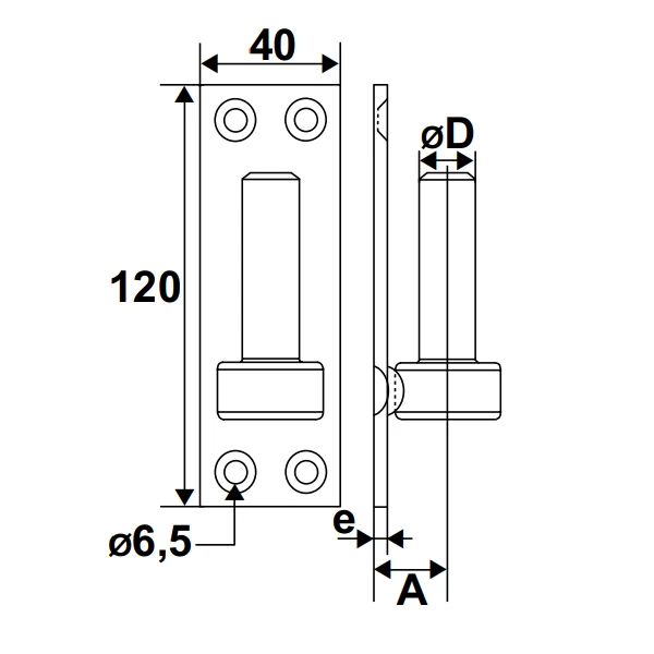 Gond Sur Plaque Torbel En Acier Zingué Blanc Diamètre 14 Mm 3 Gond Sur Plaque Torbel En Acier Zingué Blanc Diamètre 14 Mm - Image 3