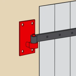 Gond Sur Plaque Torbel En Acier Zingué Blanc Diamètre 14 Mm