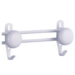 Porte Manteaux à 2 Têtes - Mottez - Acier Blanc