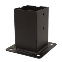 Simpson Strong-Tie Pied De Poteau Carré De Jardin - PPJBT90PB Pour Poteau 90x90 Mm - Acier S235JR Finition Noire
