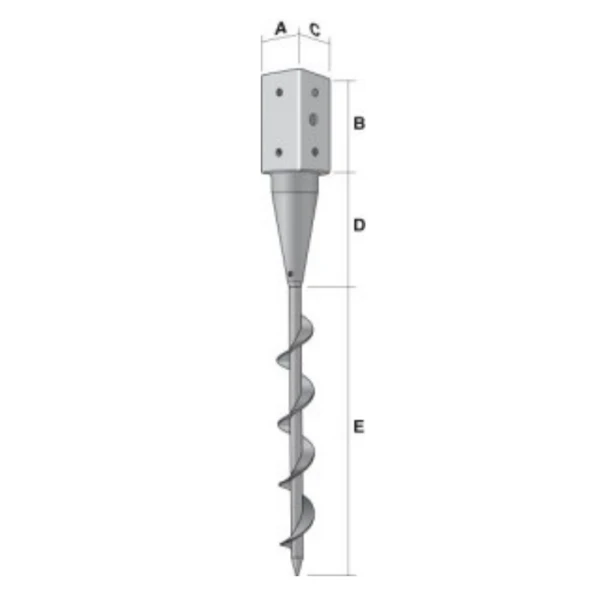 Pied De Poteau Carré à Visser 71x71 Mm Simpson Strong-Tie PPJST70/660 2 Pied De Poteau Carré à Visser 71x71 Mm Simpson Strong-Tie PPJST70/660 - Image 2