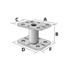 Petit Pied De Poteau Hauteur 80 Mm Simpson Strong-Tie PPMINI80 10 Petit Pied De Poteau Hauteur 80 Mm Simpson Strong-Tie PPMINI80 -Boutique du manoir ppmini