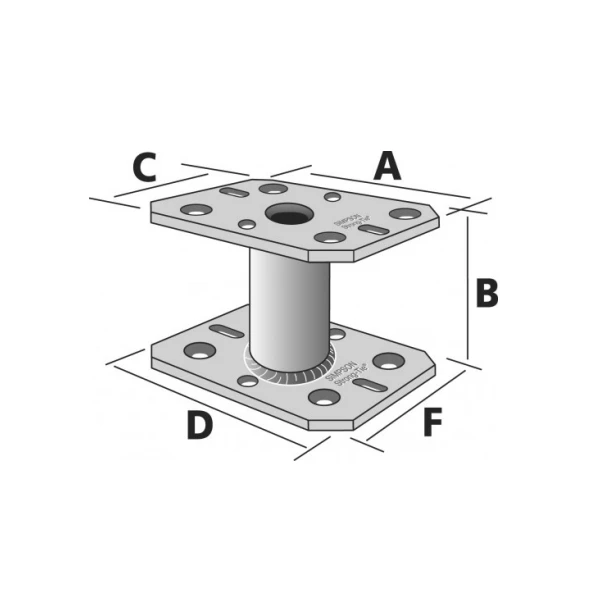 Petit Pied De Poteau Hauteur 80 Mm Simpson Strong-Tie PPMINI80 5 Petit Pied De Poteau Hauteur 80 Mm Simpson Strong-Tie PPMINI80 - Image 5