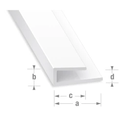 Profilé De Finition Pour Panneaux En PVC Blanc - épaisseur 3.5 Mm - Longueur 1 Mètre CQFD 2002-8204