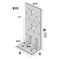 Équerre Renforcée E17 75x150x50 Mm Simpson Strong-Tie E17/2 -Boutique du manoir querre de charpente renforcee er simpson strong tie square 1000x1000 1