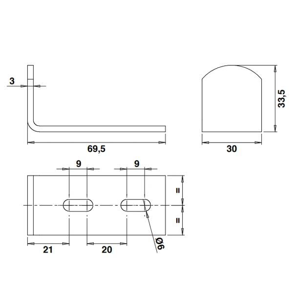 Dardenne Coudée Réglable Torbel Inox 316L Avec 2 Trous De 9 Mm 3 Dardenne Coudée Réglable Torbel Inox 316L Avec 2 Trous De 9 Mm - Image 3