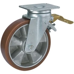 Prodif-Somec Roulette à Platine Pivotante Avec Frein - 160 Mm - Capacité 700 Kg