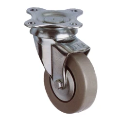 Prodif-Somec Roulette En Caoutchouc Gris à Platine Pivotante - 40 Mm - 30 Kg