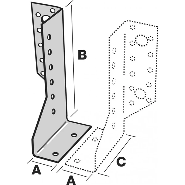 Sabot Deux éléments Droit Largeur 30 Mm Simpson Strong-Tie SDED340/30 5 Sabot Deux éléments Droit Largeur 30 Mm Simpson Strong-Tie SDED340/30 - Image 5