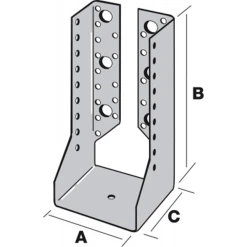 Simpson Strong-Tie Sabot Ailes Intérieures SAI Largeur 64 Mm Hauteur 158 Mm SAI380/64/2 -Boutique du manoir sai500 jpg