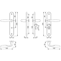 Poignée De Porte à Condamnation Verona Hoppe En Laiton Poli 2818404