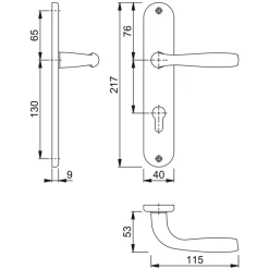 Poignée De Porte Clé En I Maribor Hoppe Alu Finition Argent 3802076 -Boutique du manoir sans titre 1 125