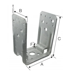 Simpson Strong-Tie Embase De Poteau En U EMBU 141 X 106 X 70 Mm Simpson-Strong-Tie PU140-B -Boutique du manoir sans titre 24