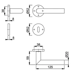 Ensemble Sur Rosace Clé En L Amsterdam Hoppe Inox Cuivré 11647371 -Boutique du manoir sans titre 51