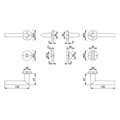 Hoppe Ensemble Sur Rosace à Condamnation Stockholm Noir Mat 11705218