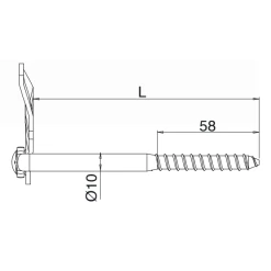Tourniquet Marseillais à Visser Torbel - Acier Zingué Blanc 110 Mm -Boutique du manoir schema 2