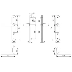 Poignée De Porte à Condamnation Stockholm Hoppe Noir Mat 11702595
