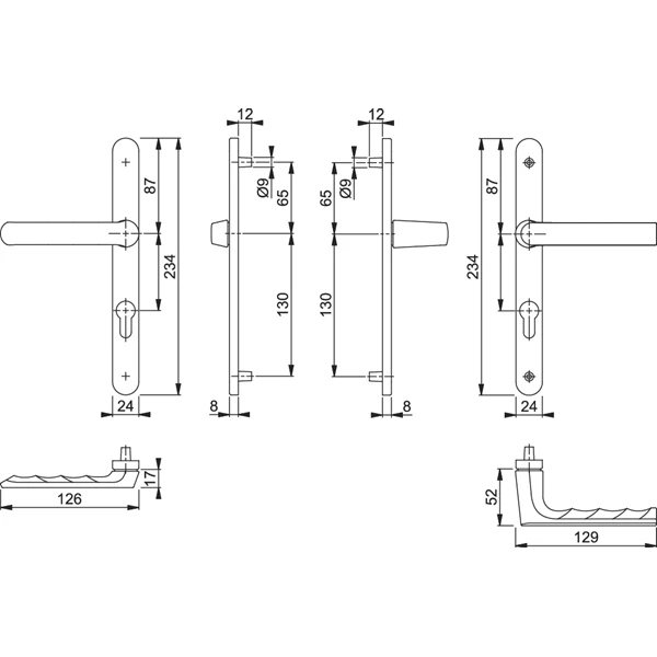 Poignée De Porte Plaque étroite Clé En I Hamburg Hoppe Blanc 11747511 2 Poignée De Porte Plaque étroite Clé En I Hamburg Hoppe Blanc 11747511 - Image 2
