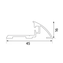 Jouanel Seuil Porte Suisse Aluminium Avec Joint Bas Portes Extérieures 3 M