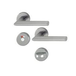 Hoppe Ensemble Rosace Clé Condamnation Stockholm Alu Inox Porte 40mm Carré 7mm