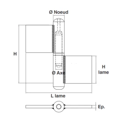 Clemenson Industrie Paumelle Grille Soudée Nœuds Arrondis Acier Bague Laiton 120 Mm 75 Kg -Boutique du manoir soud
