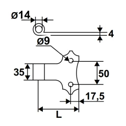Gond Sur Tableau Torbel En Acier Zingué Blanc Diamètre 14 Mm -Boutique du manoir tableau