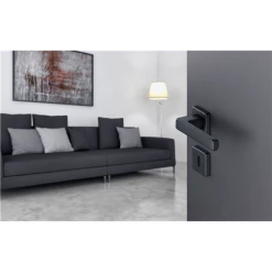 Ensemble Sur Rosace Clé En L Toulon Hoppe Alu Finition Noir Mat 11637614