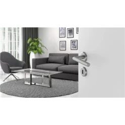 Ensemble Sur Rosace Clé En L Utrecht Hoppe Inox Finition Mat 3940680